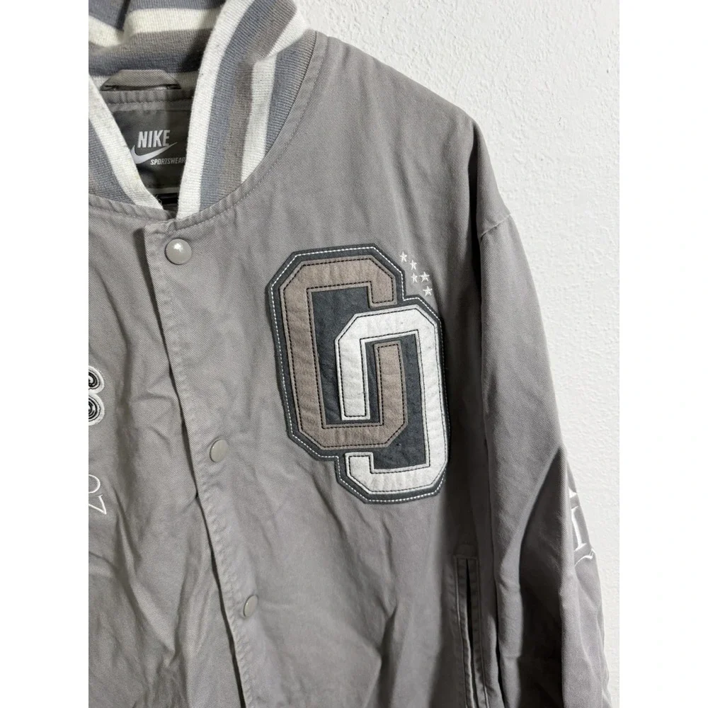 Vintage NIKE SPORTSWEAR NSW Limited Edition FRESH AIR Varsity Jacket Grey Size L